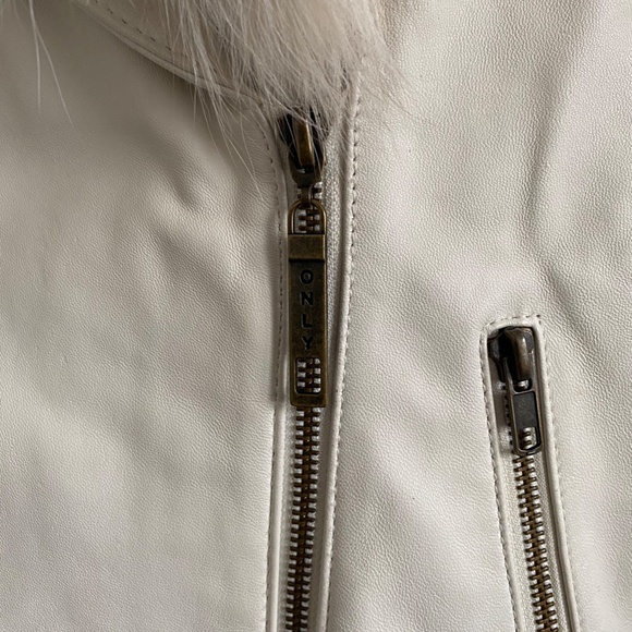 Only Fur-Lined Leather Jacket - Picture 5 of 16